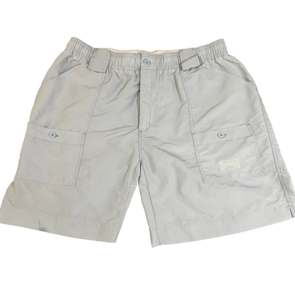 AFTCO (38) Fishing Boating Short Light Blue Cargo Pockets - Unlined - Li…